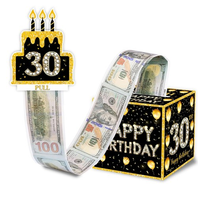 #ad 30th Birthday Money Gift Boxes for Cash Thirty Years Old Pull Box Men Women $20.28