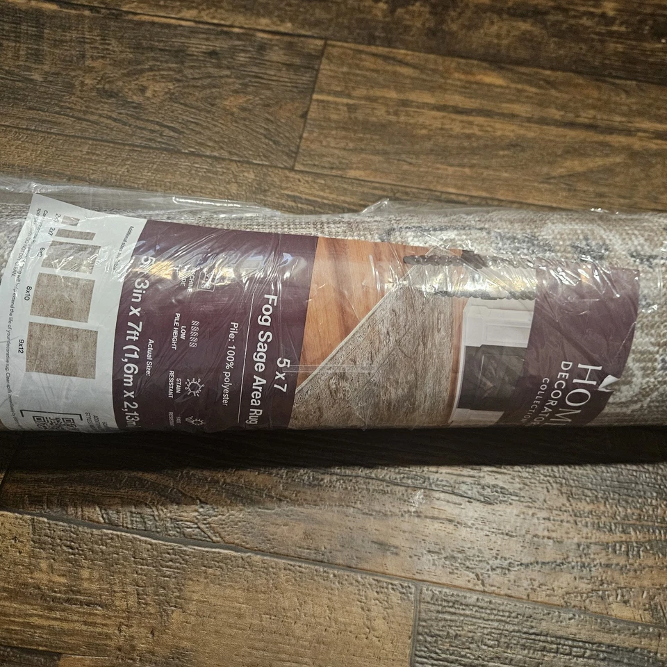 Home Decorators Area Rug 5.25'x7' Indoor Stain Resistant Washable Polyester Sage - Image 2 of 4