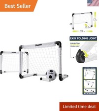 Kids Mini Soccer Goal Set - Backyard/Indoor Mini Net and Ball with Pump - 22"...