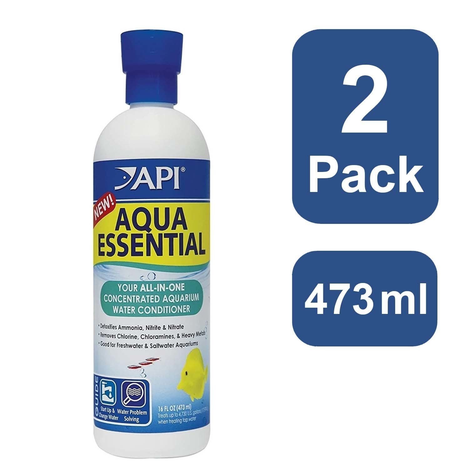 2 x 473ml API Aqua Essential – Highly Concentrated Conditioner for Chlorine, Amm