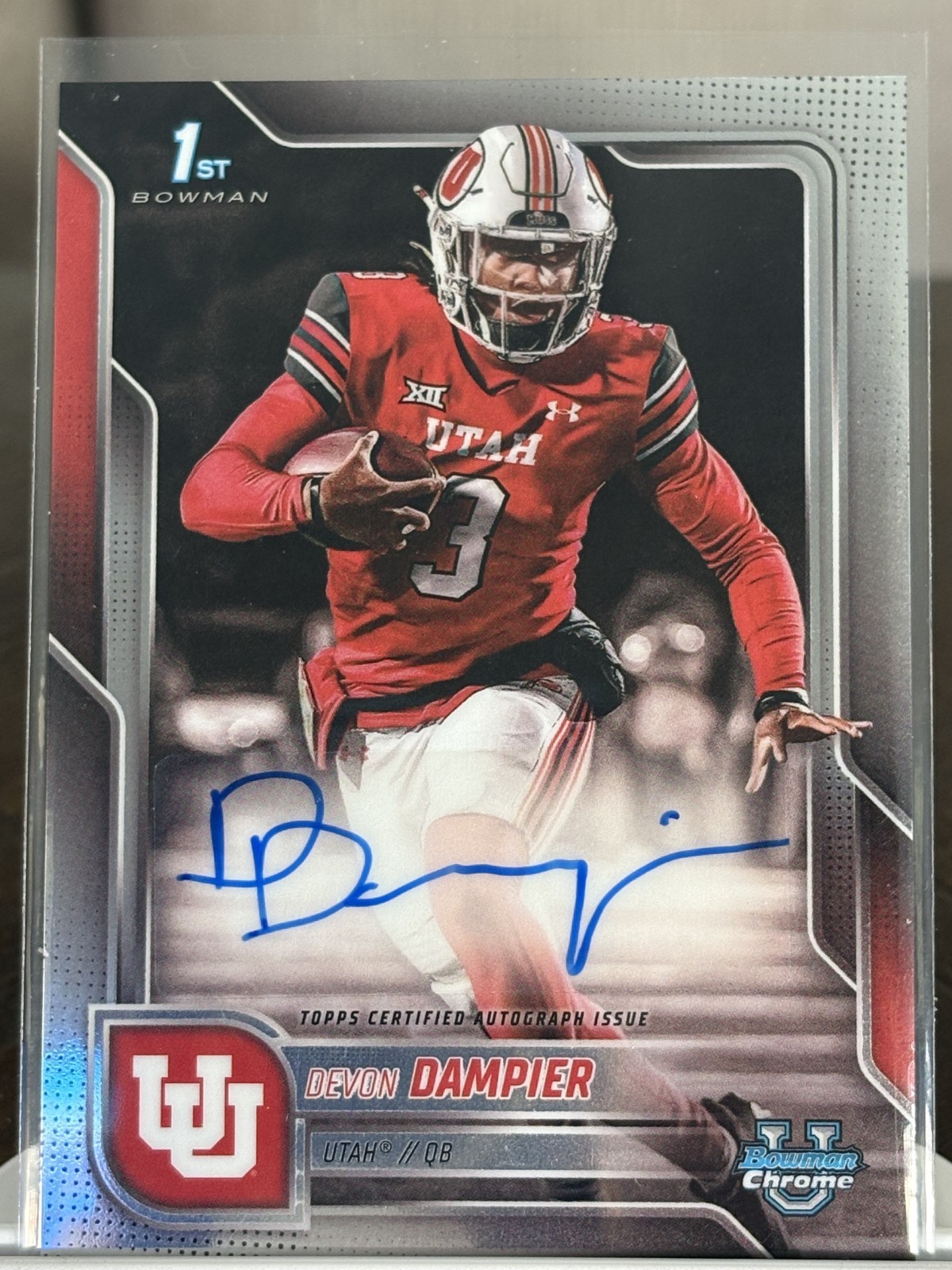 2025 Bowman University Chrome Devon Dampier 1st Auto #BCA-DDA Utah