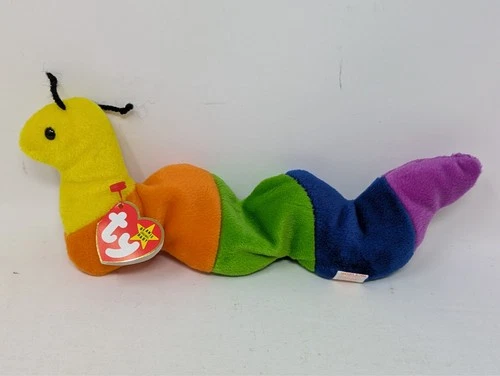 1995 Vintage Retired Ty Beanie Baby - INCH the Worm Plush Toy - With Tag