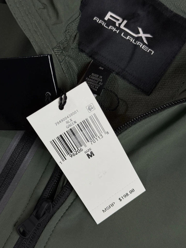 RLX Ralph Lauren Jacket Men Size M Performance Half-Zip Hoodie Forest Green New - Image 4 of 4