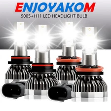 9005 H11 LED Headlight KIT Combo Bulb 10000K High&Low Beam Super Bright White