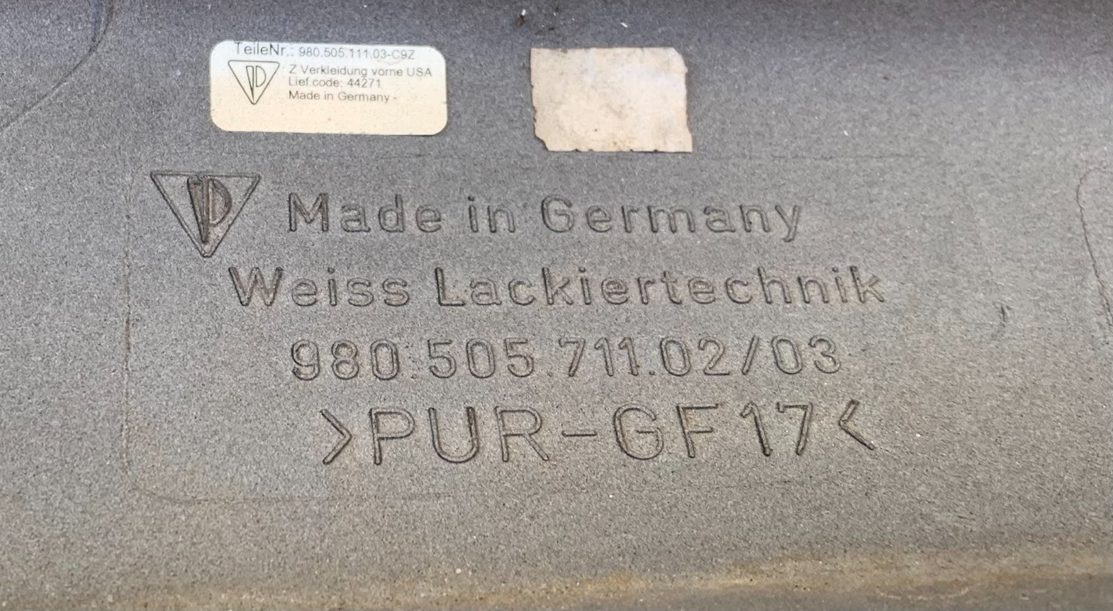 USED Genuine Porsche Carrera GT Front Bumper 98050571102