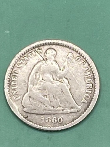 1860 O Seated Liberty Half Dime, New Orleans VG+ Nice Coins