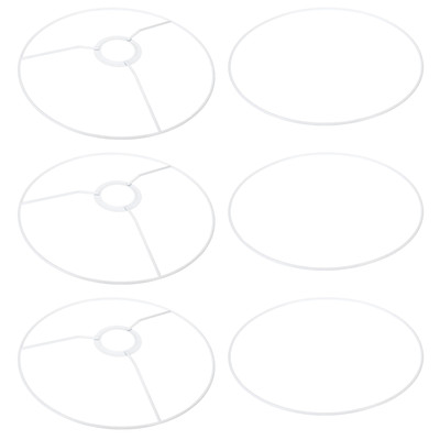 10'' E26 E27 Lampenschirm Ring Gestell mit Europäischer Installateur 3 Pack Weiß