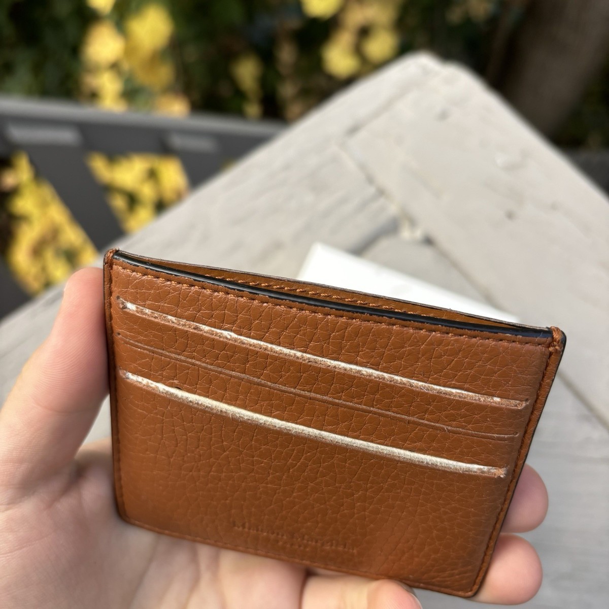 Maison Margiela FW20 Four Stitch Brown Leather Cardholder Wallet