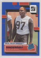 2022 Panini Donruss Rated Rookie Press Proof Blue Perrion Winfrey #393 2xd