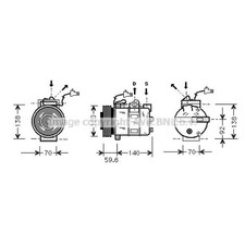 AVA QUALITY COOLING Kompressor Klimaanlage passend für Saab 9-5 Kombi YS3E