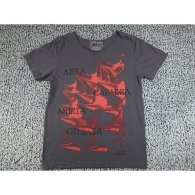 Lady Gaga Tour 2025 2026 Abra Cadabra Morta Od Gaga Graphic T-Shirt Small Grey