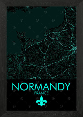 NORMANDY FRANCE Framed Wall Art Poster Canvas Print Picture
