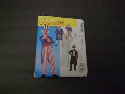 McCall's Pattern 6143 Misses' / Men Uncle Sam / Statue of Liberty  36, 38  Uncut