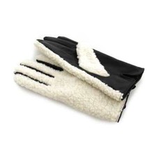 NEW TWIN-SET Gloves Female M White black - 232TO535A-03711-M