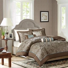 Madison Park Aubrey 6 Piece Duvet Cover Set Comforter Full/Queen King/Cal King