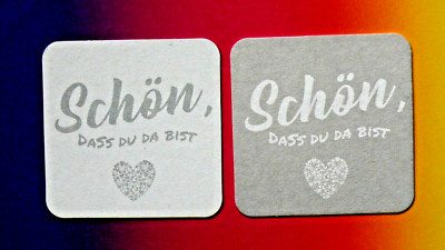 Glad You're Here Gift Beer Mat With Heart Beer Mat NEW