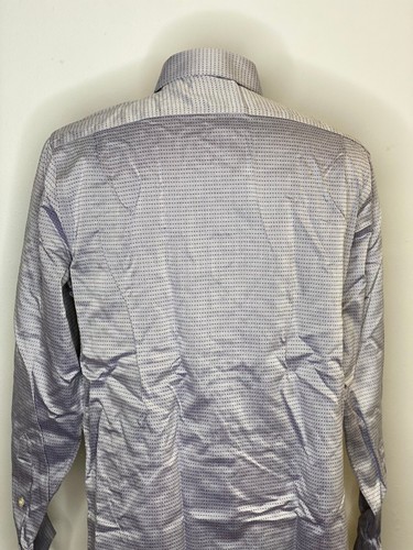 Kirkland Signature tailored Fit Men's Dress Shirt SZ15.5 Non-Iron Purple Black - Picture 8 of 10