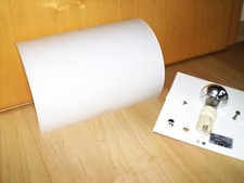 Deckenleuchte  Wandlampe Wandleuchte 25x17,5cm Glas-weiß-milchig-rauh 1x 60W E14