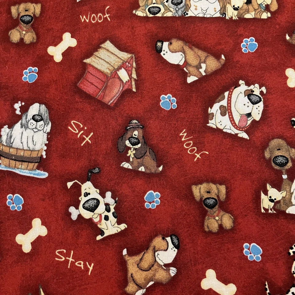 Puppy Dogs Pets Doggie Novelty Quilting 100% Cotton Fabric FQ 45cm W x 55cm L BN - image 2 of 4