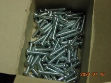 LOT OF 100 #8-32x1" Pan Head Slotted Machine Screws Steel Zinc Plated