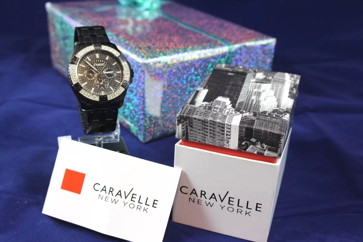 Caravelle crystal deals watch