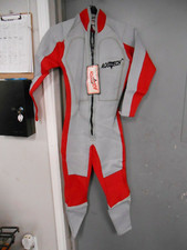 NOS Nelson Rigg Aquatech Water Ski Sport Wetsuit Gray Red Full Long S LW121