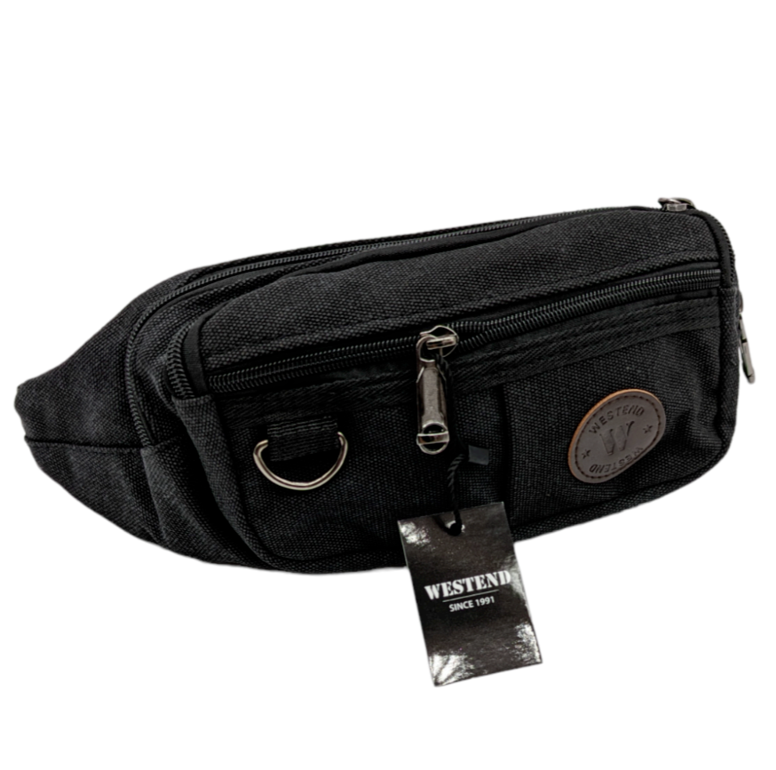 Fanny Pack Waist Bag Cross Body Travel Hip Belt Purse Carry On Pouch Black