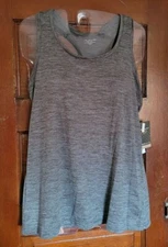 NWT ACTIV8 Women's M Gray Wicking Racerback Tank Shirt