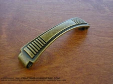 Antique Brass Marella Craftsmans Mid Century Style Handle Knob Pull CH-9600.09