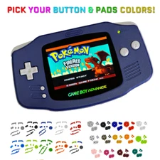 Nintendo Game Boy Advance GBA Indigo System 101 Bright Backlit V5 IPS LCD BUTTON