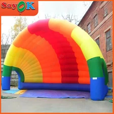 Inflatable Shell Tent, Portable Inflatable Stage Tent, Rainbow Color Eventtent