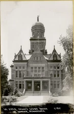Exterior View Le Sueur County Court House Le Center MN RPPC Photo Postcard C36 