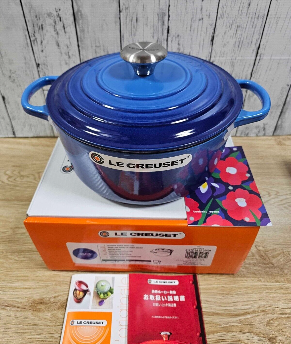 調理器具 Le Creuset Cocotte Ronde 24cm Le Creuset Signature Cocotte Ronde 24cm 9.5in 4.5qt Azure Blue