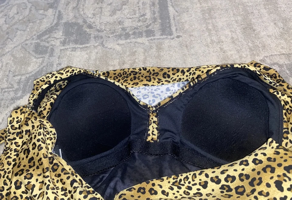 Traje de baño de una pieza adelgazante barriga animal leopardo Shore Shapes para mujer talla 12 Foto 3 de 4