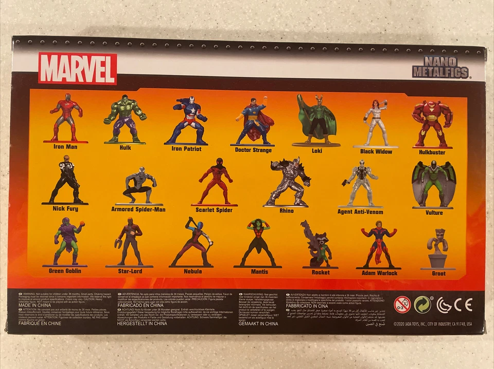 Jada Nano Metalfigs Marvel 20 упаковка серии / волна 5 1,65» металлические фигурки новый - Изображение 4 из 4