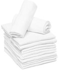 10 High Absorbancy Birdseye Reusable Flat Cloth Diapers, Soft & Safe 100% Cotton