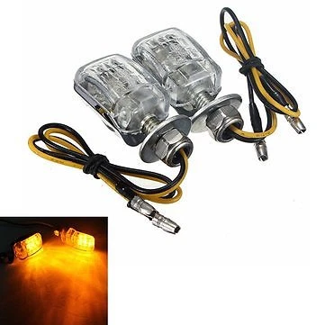 Mini Clignotant 6 LED Chrome Moto Supermotard KTM YAMAHA Derbi Beta Scooter ... - Photo 1/4