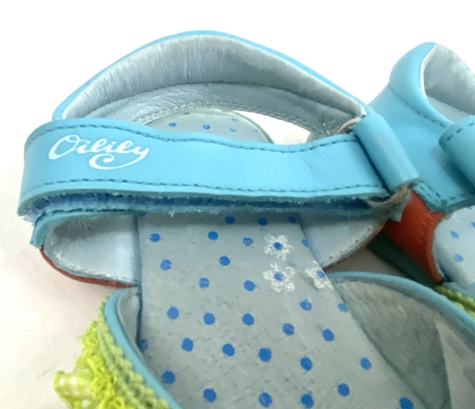 Zapatos Mary Jane Oilily Niñas Talla 24 Azul Verde Guinga Foto 3 de 4