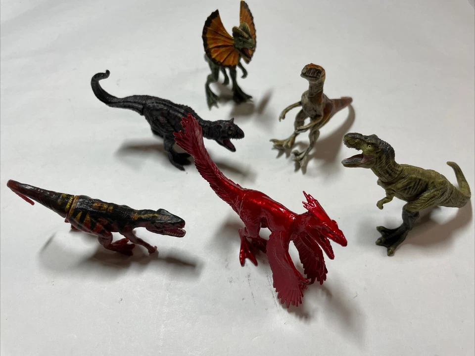 Mini figuras de juguete de dinosaurios Parque Jurassic World Mattel lote de 6 raras Cativ Red B15 Foto 2 de 4