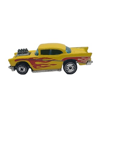 1976 Hot Wheels 57 Chevy Bel Air yellow with flames and Ultra Hot Wheels. Loose - Picture 4 of 8