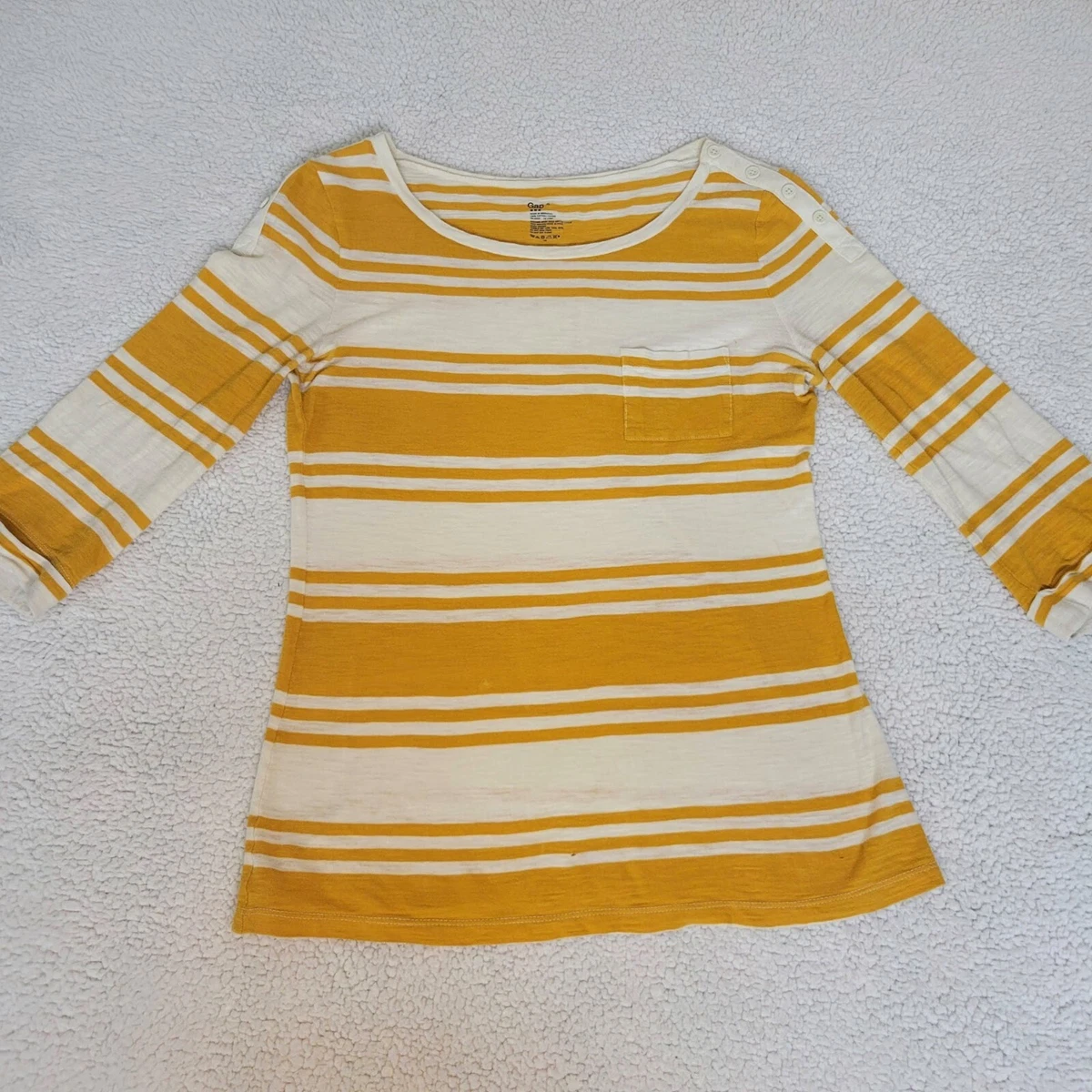 Mustard yellow cheap striped shirt