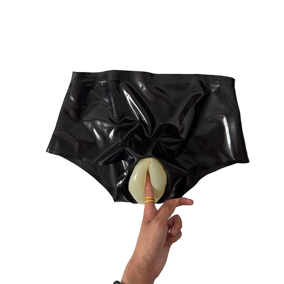 Латексные трусы с резиновыми ножнами Anus фетиш трусы унисекс трусики 0,4 мм БДСМ - Изображение 2 из 4