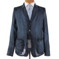 Gimo's NWT 100% Wool Sport Coat / Soft Jacket Size 52 (L US) In Shades of Blue