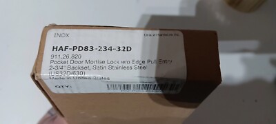 Inox PD83 Mortise Lockcase for Pockt Door w/ Deadbolt & Adjustabl Strike/No Pull