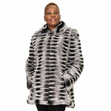 Clearance! Snow Top Chinchilla Rex Fur Jacket- Size 8-10