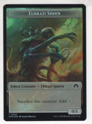 MTG Modern Horizons 3 Double Sided Foil Token #2/15 Eldrazi Spawn / Fanatic