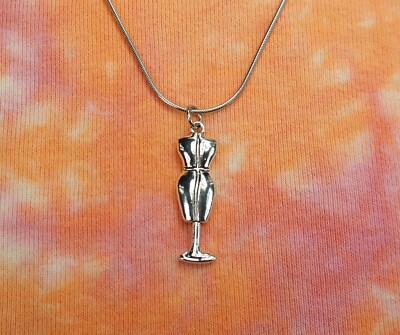 Mannequin Dress Form Charm Necklace or Earrings Gift for Sewist Seamstress
