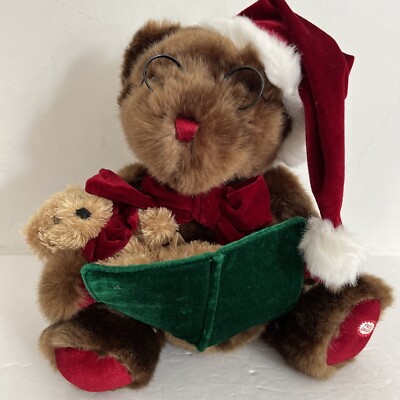 Dan Dee Animated Plush Bear Lights Up Moves Head Reads True Story of Christmas