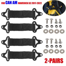2 Pair Car Door Limiting Straps Belts Set Black For Can Am Maverick X3 2017-2022