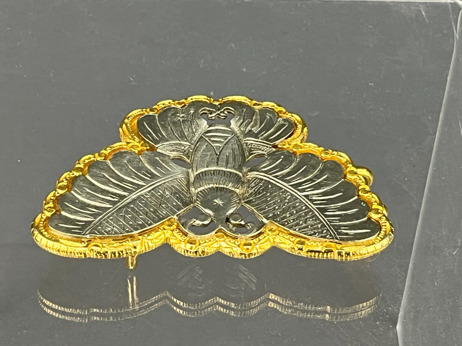 Vtg Signed KJL Kenneth J Lane Butterfly Belt Buck… - image 3